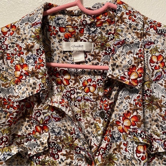 C.J Banks Shirt Women’s Plus Size 2X Button Down Collard Pockets - Picture 12 of 13